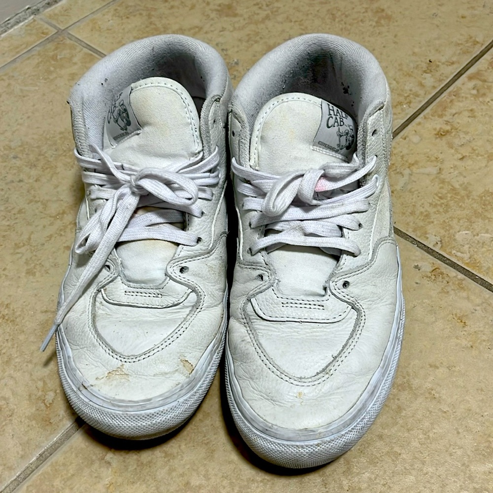 Vans Half Cab Skate M’s White/White leather